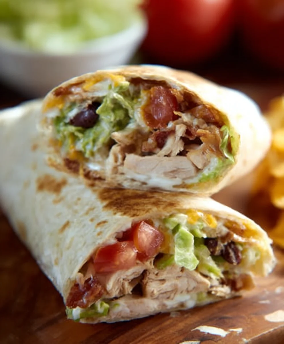 Seven Layer Chicken Burritos-Easy Dinner Favorite