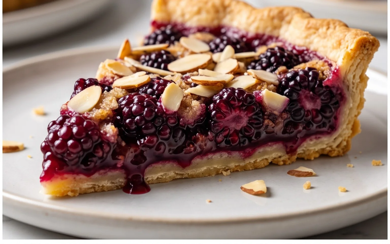 Brombeertarte mit Mandeln