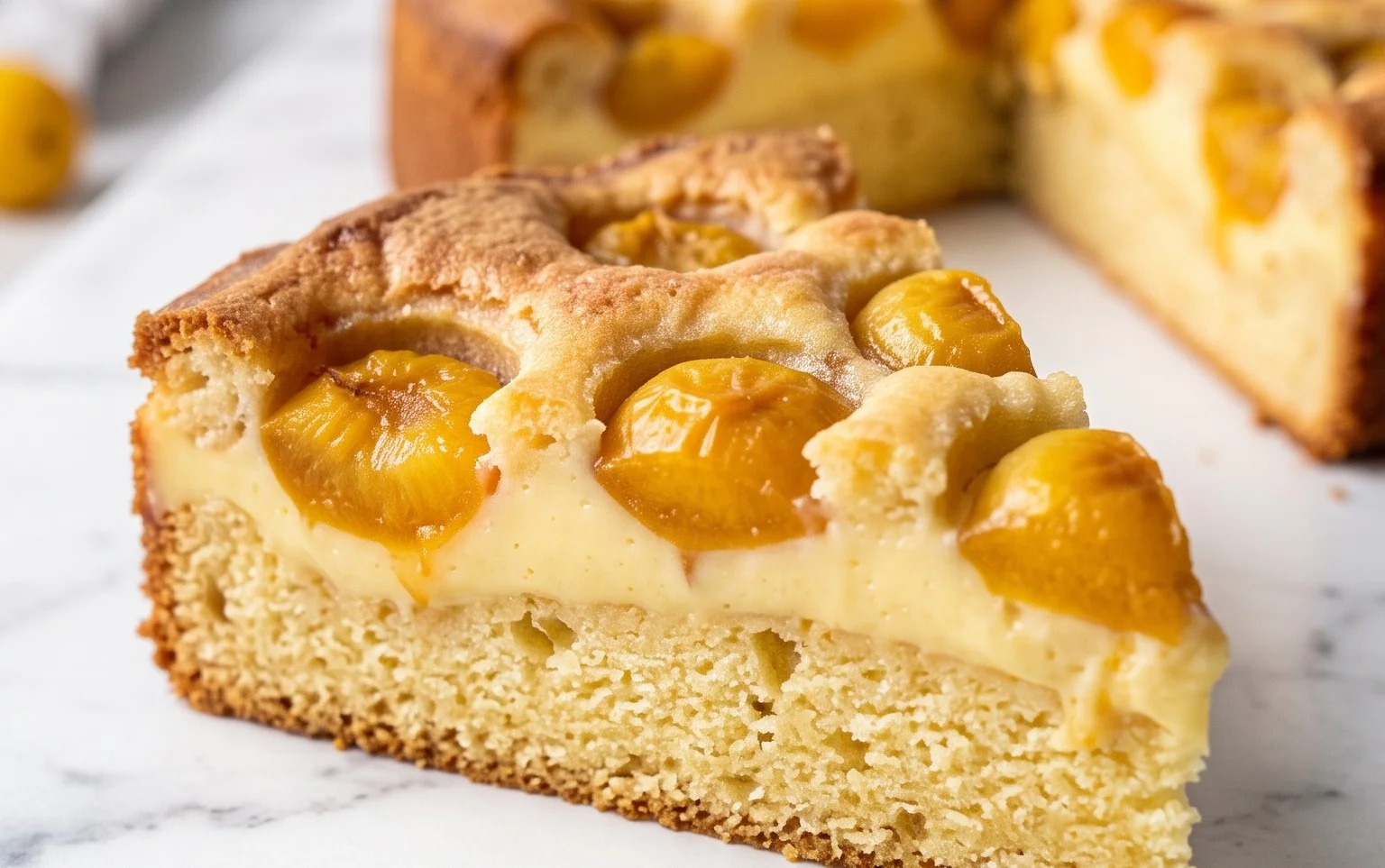 Mirabellenkuchen mit Pudding - einfach mit Vanillepudding