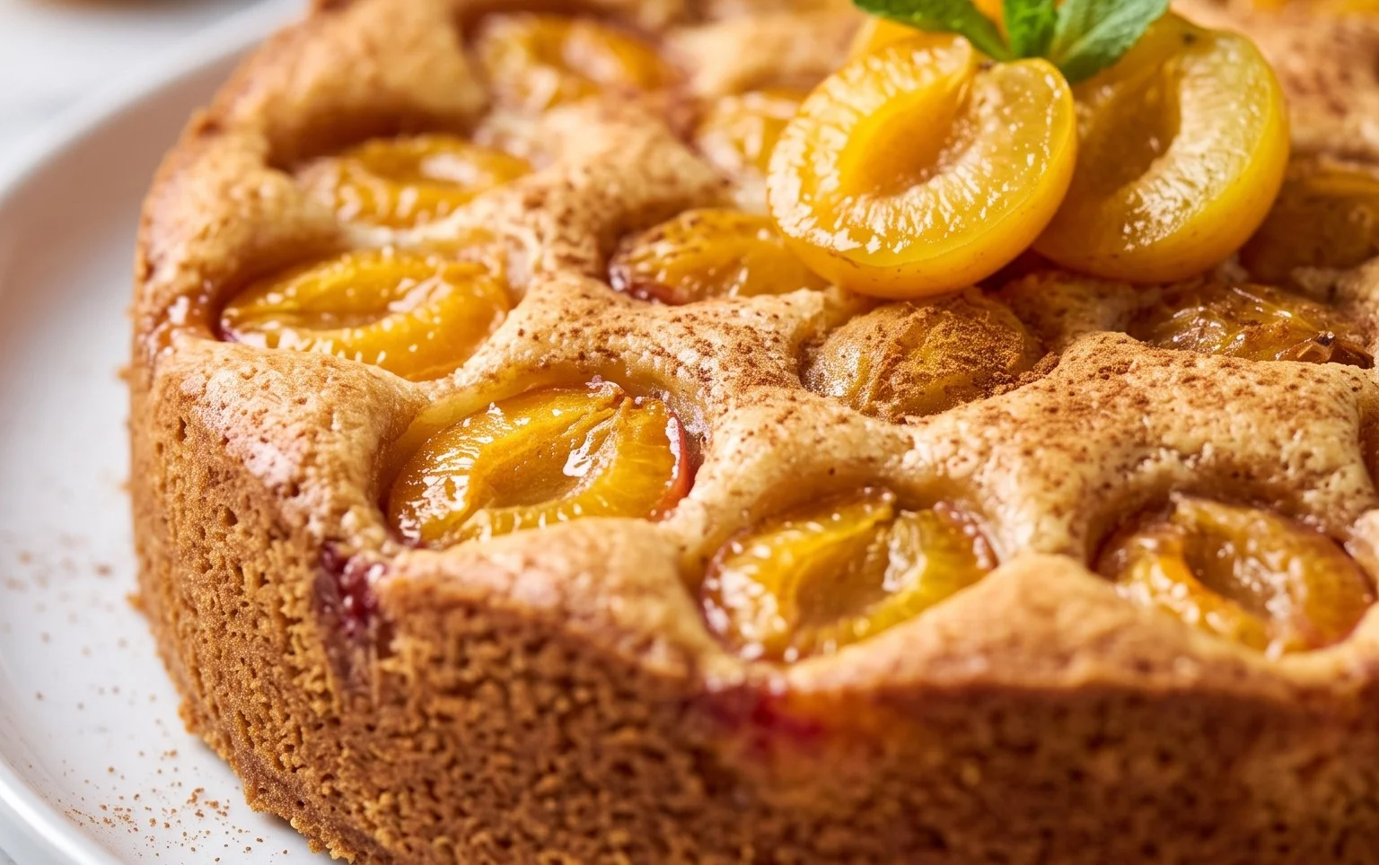 Mirabellenkuchen aus gelben Pflaumen mit Zimt