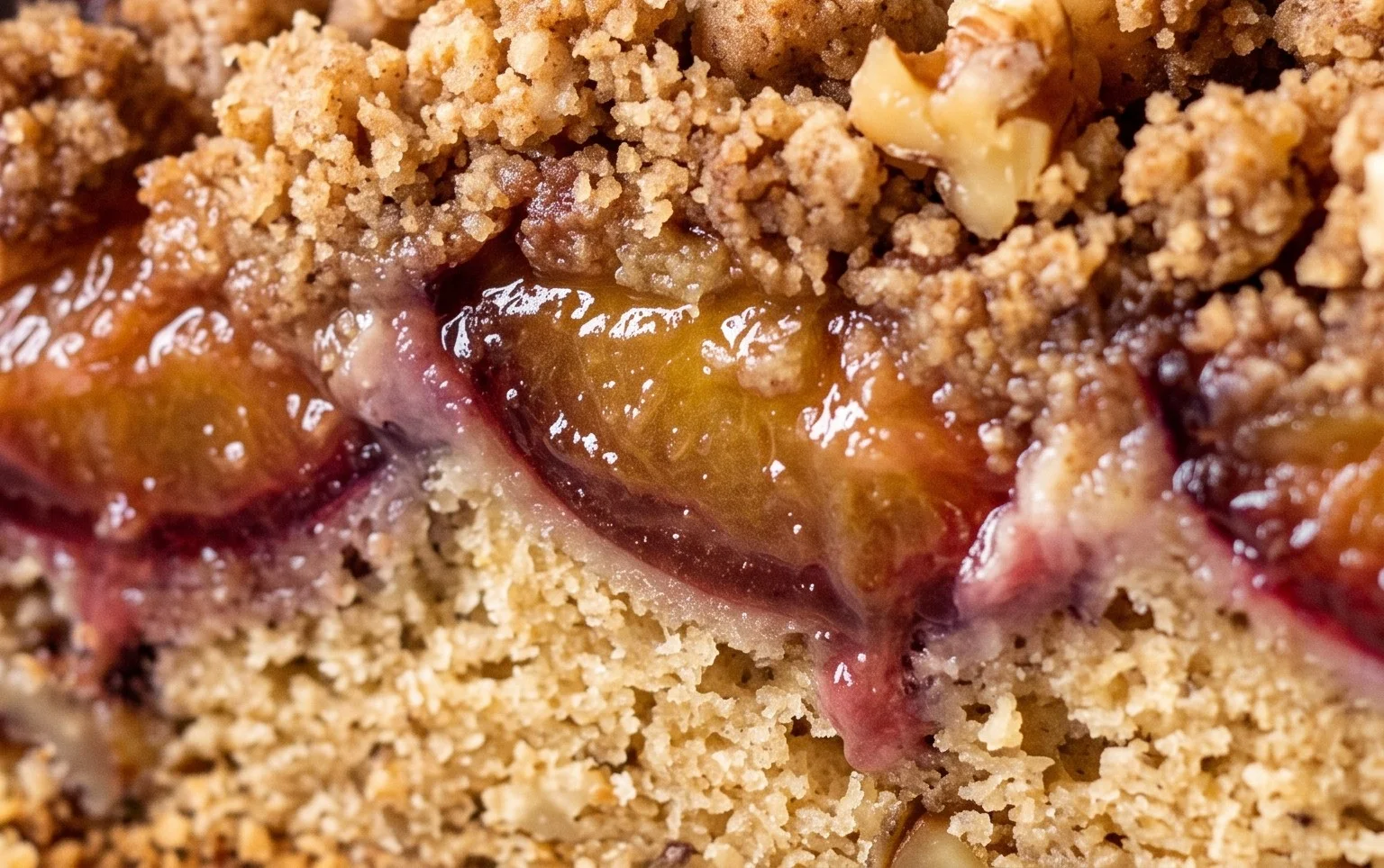 Walnuss-Zwetschgenkuchen mit Zimt-Streuseln